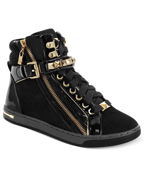 michael kors glam studded high tops black|Michael Kors High.